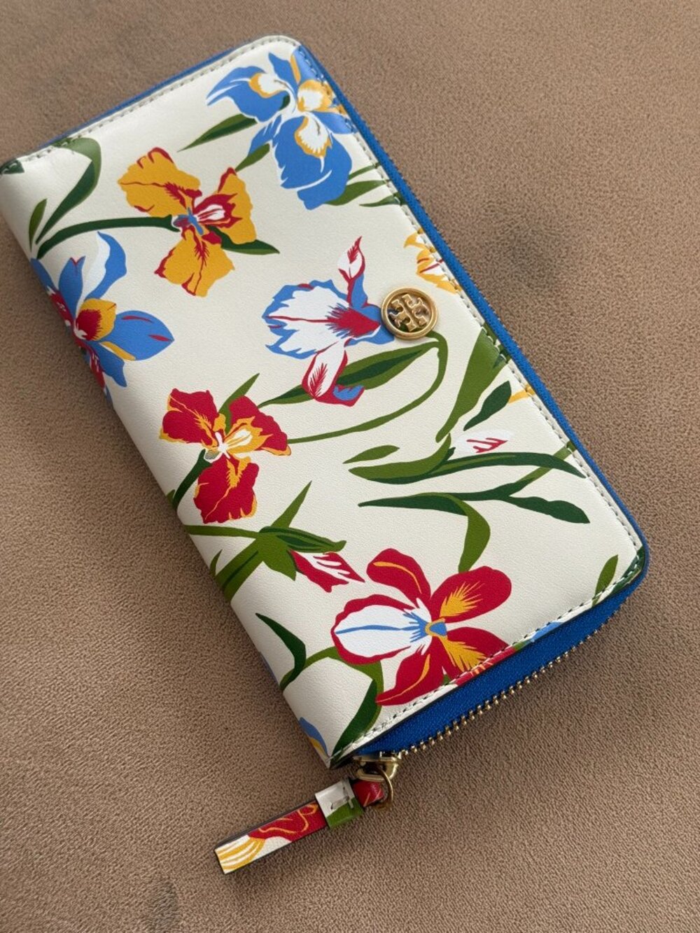 Tory Burch Multi Colored Zip Wallet